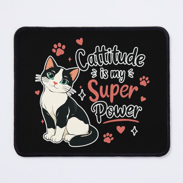 Item preview, Catitude Is My Super Power – Cute Cat Lover Quote Design, Funny Cat Illustration designed and sold by MonNoir.