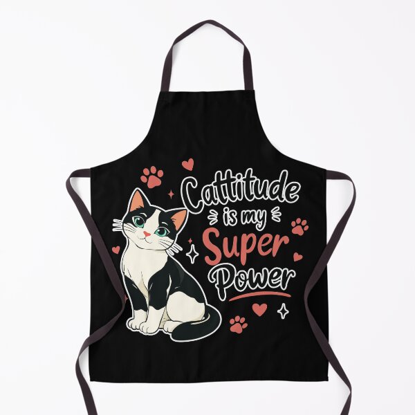 Item preview, Catitude Is My Super Power – Cute Cat Lover Quote Design, Funny Cat Illustration designed and sold by MonNoir.