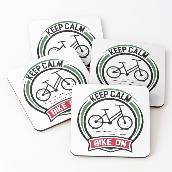 Item preview, Keep Calm Bike On - Just Keep Pedaling Cycling Quote designed and sold by Zayn Studio.