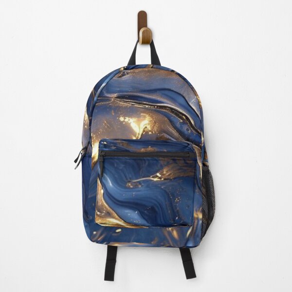 Item preview, Luxury Deep Oceanic Blue Marble with Liquid Gold Veins designed and sold by Sirin1712.