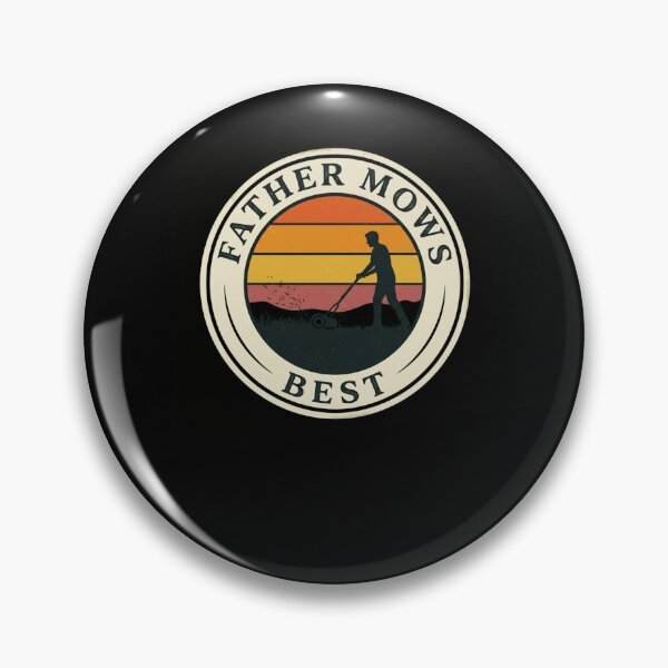 Item preview, FATHER MOWS BEST Retro Sunset Lawn Mowing Dad designed and sold by snowry.