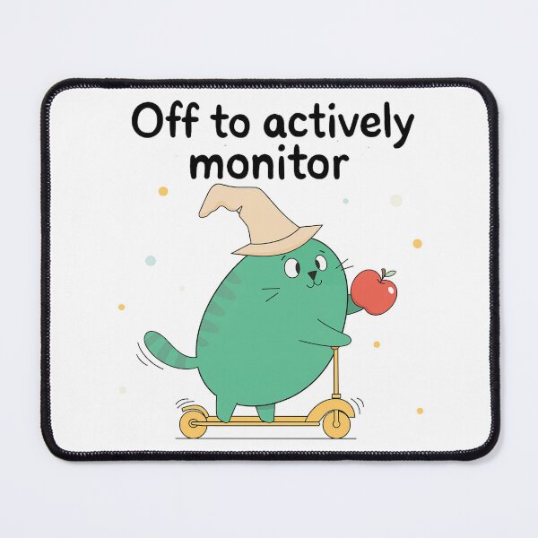 Item preview, Off to Actively Monitor Funny Cat Scooter Teacher Testing designed and sold by Mavesha.
