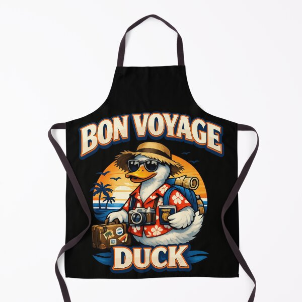 Item preview, Bon Voyage Duck Funny Travel Duck Vacation Cartoon Tourist Design designed and sold by TeeTimeTreasure.