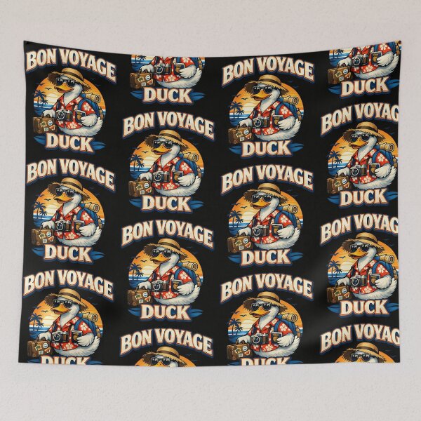 Item preview, Bon Voyage Duck Funny Travel Duck Vacation Cartoon Tourist Design designed and sold by TeeTimeTreasure.