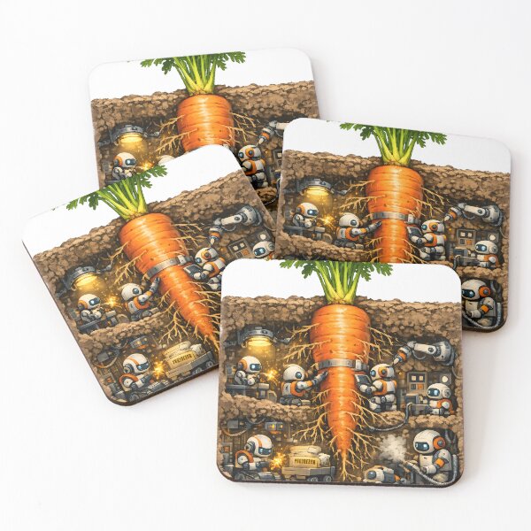 Item preview, Growing carrots programmed and produced by robots designed and sold by Troll Art & Delete.