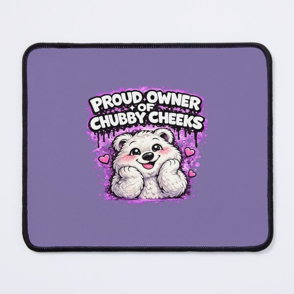 Item preview, Cute Chubby Cheeks Polar Bear – Funny Graffiti Bubble Sticker designed and sold by MimiSabu.