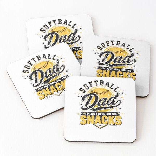 Item preview, Funny Softball Dad I'm Just Here For The Snacks Retro Game Day Design sports designed and sold by bilal sibgui.