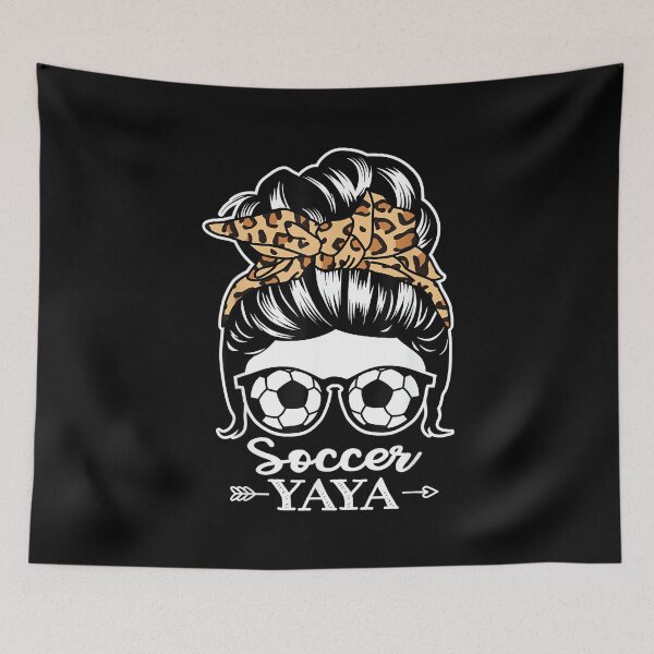 Item preview, Soccer Yaya Messy Bun Hair Funny Soccer Player Yaya designed and sold by ElaineOSantamar.