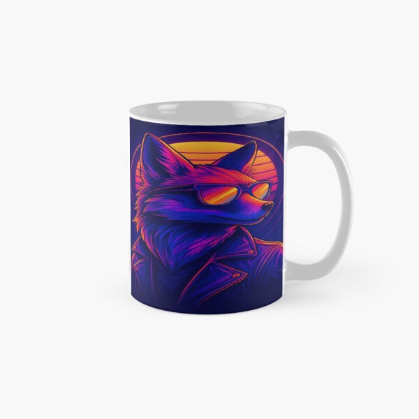 Item preview, Zorro Retro Neón - Estilo Synthwave designed and sold by AlgorithmiaArt.