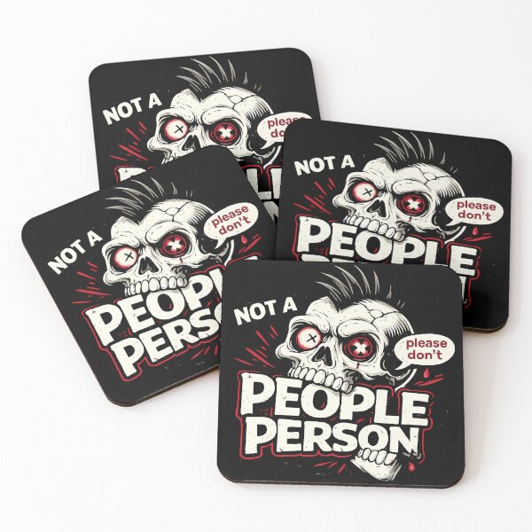 Item preview, Not a People Person Punk Skull designed and sold by Cat-butt-shirts.