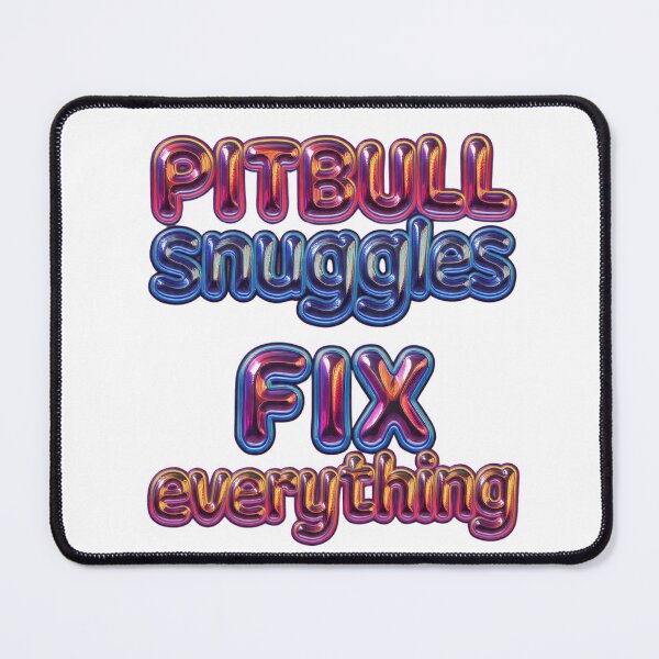 Item preview,  Pitbull Snuggles Colorful Large Metallic Bubble Letters designed and sold by My Pitbull Place.
