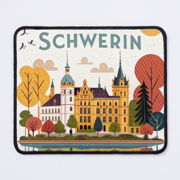 Item preview, Schwerin Castle Poster | Germany Fairytale Palace Illustration | Scenic European Travel Wall Art designed and sold by Witsprings.