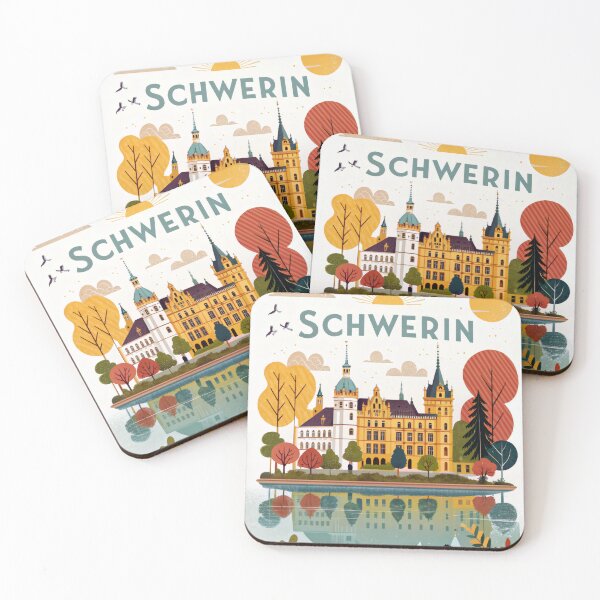 Item preview, Schwerin Castle Poster | Germany Fairytale Palace Illustration | Scenic European Travel Wall Art designed and sold by Witsprings.