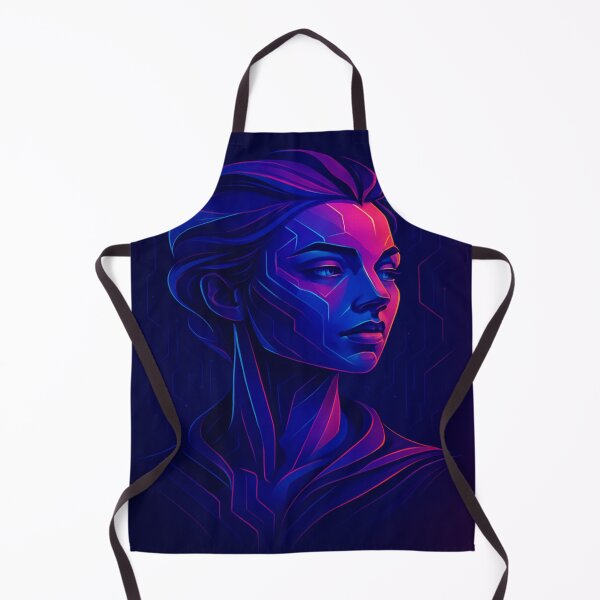 Artikelvorschau, Aurora Nexus – Digitales Porträt einer futuristischen Cyberpunk-Frau entworfen und verkauft von AlgorithmiaArt.