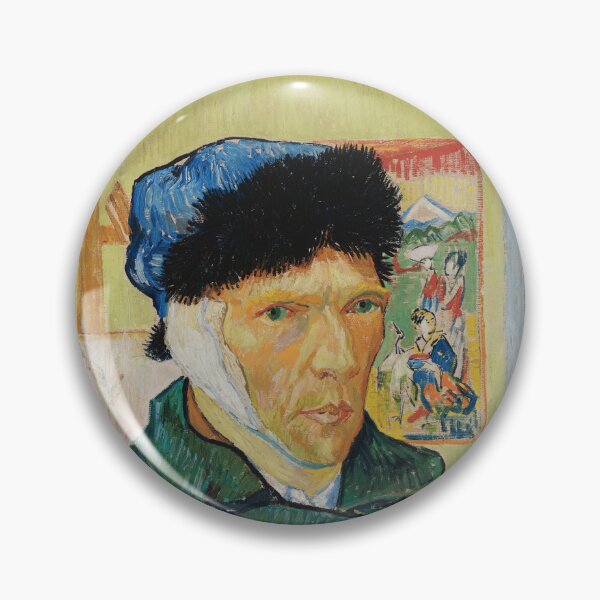 Item preview, Self Portrait With Bandaged Ear by Vincent van Gogh: Iconic Post Impressionist Art Print designed and sold by artofuniverse.