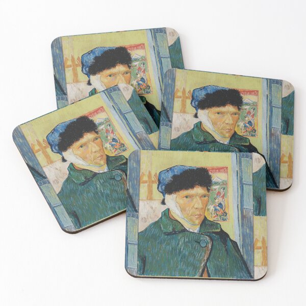 Item preview, Self Portrait With Bandaged Ear by Vincent van Gogh: Iconic Post Impressionist Art Print designed and sold by artofuniverse.