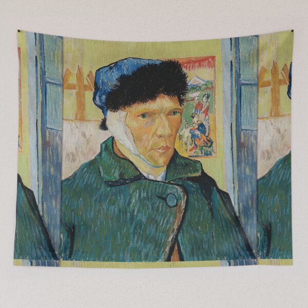Item preview, Self Portrait With Bandaged Ear by Vincent van Gogh: Iconic Post Impressionist Art Print designed and sold by artofuniverse.