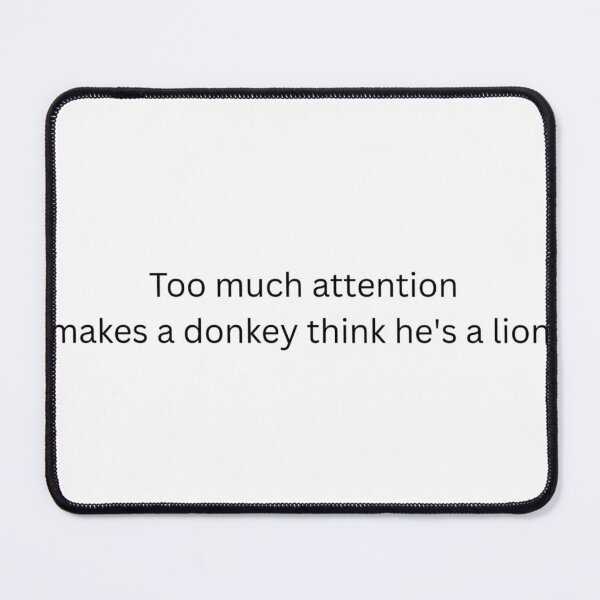 Item preview, Too Much Attention Witty Quote Minimal Typography designed and sold by TorqueThread.