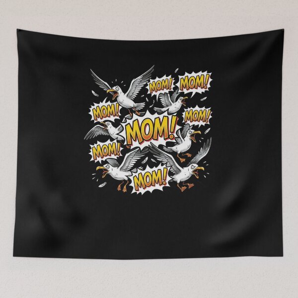 Item preview, Seagulls Yelling MOM! Funny Bird Mom Life Design designed and sold by snowry.