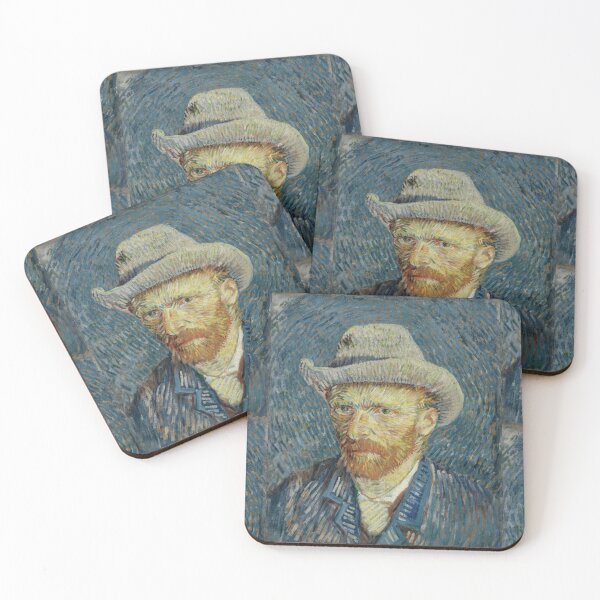 Item preview, Self Portrait With Grey Felt Hat by Vincent van Gogh: Post Impressionist Poster designed and sold by artofuniverse.