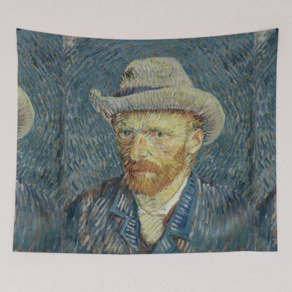 Item preview, Self Portrait With Grey Felt Hat by Vincent van Gogh: Post Impressionist Poster designed and sold by artofuniverse.
