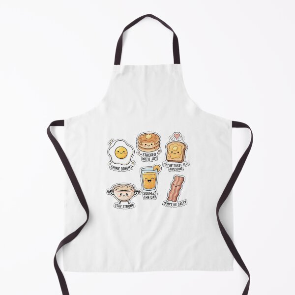 Item preview, Cute Kawaii Breakfast Sticker Pack - Happy Eggs, Toast & Pancakes designed and sold by SimpleP.