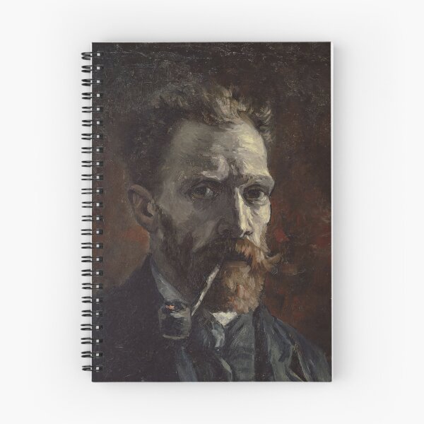Item preview, Self Portrait With Pipe by Vincent van Gogh: Moody Post Impressionist Poster designed and sold by artofuniverse.