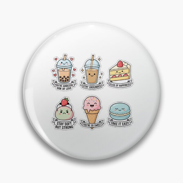 Item preview, Kawaii Boba and Sweets Sticker Set - Cute Bubble Tea & Dessert Doodles designed and sold by SimpleP.