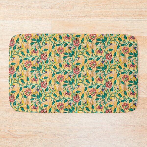 Item preview, Pattern-Sunbirds Among Sunset Hoya on Trellis designed and sold by Eejee-SK.