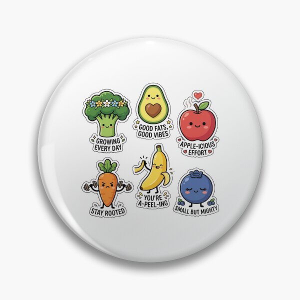 Item preview, Cute Kawaii Vegetables Sticker Pack - Healthy Fruits & Veggie Doodles designed and sold by SimpleP.