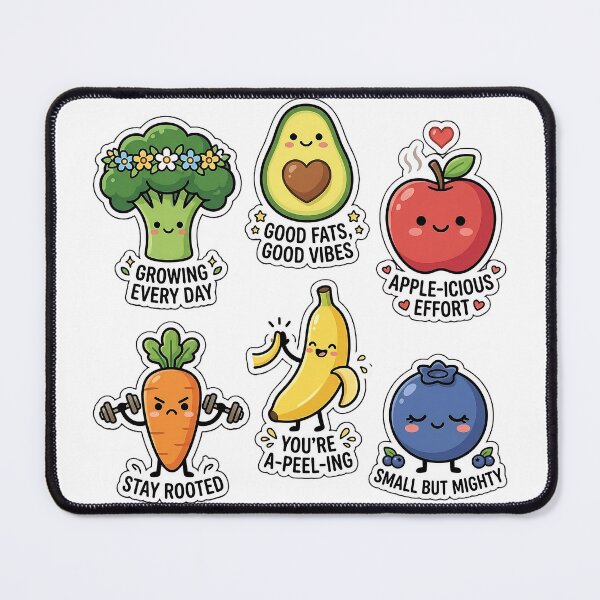 Item preview, Cute Kawaii Vegetables Sticker Pack - Healthy Fruits & Veggie Doodles designed and sold by SimpleP.