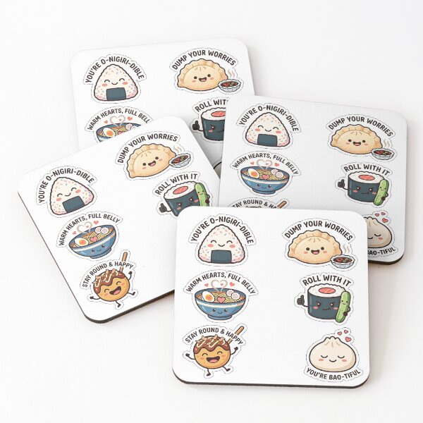 Item preview, Kawaii Sushi and Ramen Sticker Pack - Cute Japanese Food Doodles designed and sold by SimpleP.