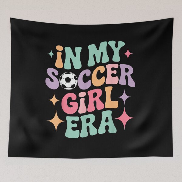 Artikelvorschau, In My Soccer Girl Era Groovy Tee Football Girls Player Fan entworfen und verkauft von HazelWCagle.