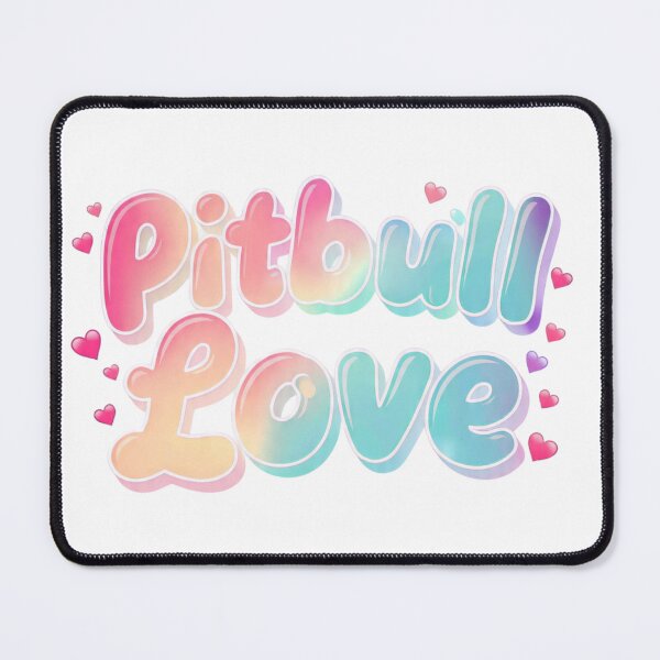 Item preview, Pitbull Love Rainbow Bubble Script designed and sold by My Pitbull Place.