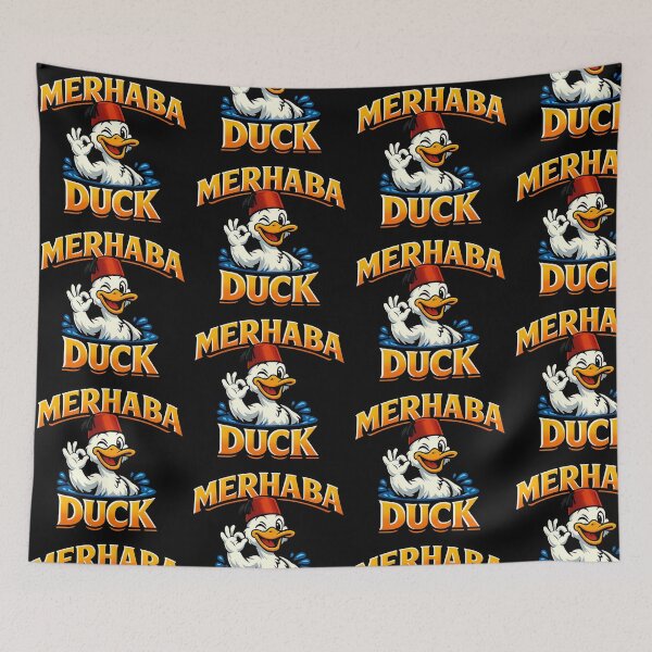 Item preview, Merhaba Duck Funny Turkish Duck Cartoon Travel Design designed and sold by TeeTimeTreasure.