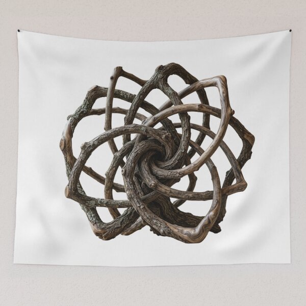 Item preview, Twisted Wood Sculpture Abstract Nature Art designed and sold by Digital Duniyah.
