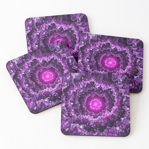 Item preview, Deep Amethyst Geode Chasm - Luxury Neo-Biophilia Abstract Wall Art designed and sold by lord-of-skins.