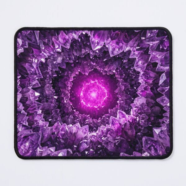 Item preview, Deep Amethyst Geode Chasm - Luxury Neo-Biophilia Abstract Wall Art designed and sold by lord-of-skins.