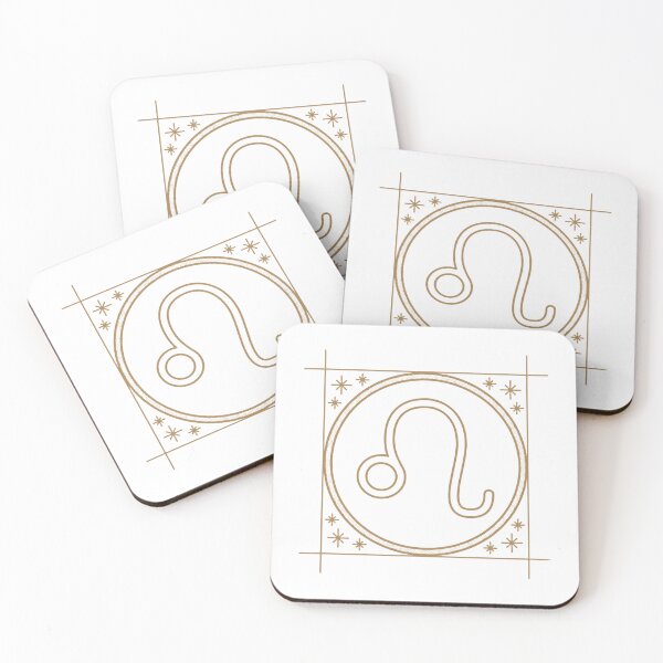 Item preview, Leo Zodiac Symbol — Gold & Black Art Deco Celestial Design designed and sold by Artsy Corner.
