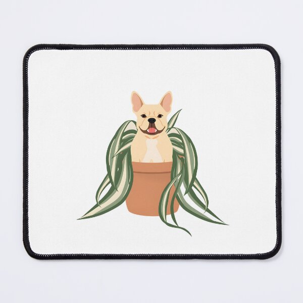 Item preview, Frenchie & Spider Plant | Pet Safe Botanical Art designed and sold by NavyB7480.