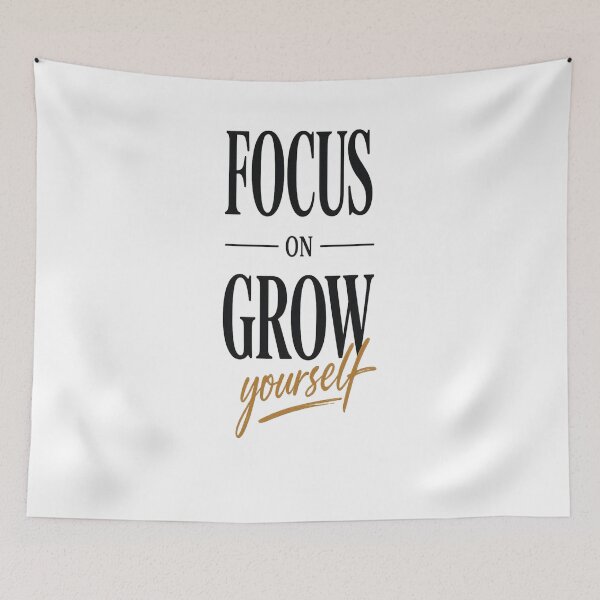 Item preview, Focus On Growing Yourself Bold Typography Design designed and sold by Wolf Creator.