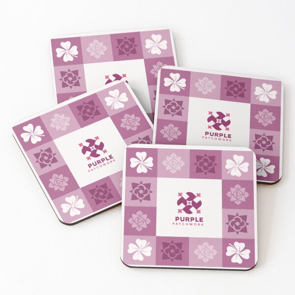 Item preview, Elegant Purple Patchwork Geometric Floral Tile designed and sold by TZAR WORKS.
