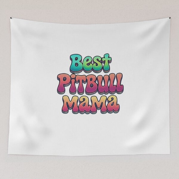 Item preview, Best Pitbull Mama Groovy Bubble Letters designed and sold by My Pitbull Place.