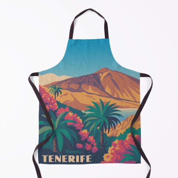 Item preview, Tenerife Spain Vintage Travel Poster Mount Teide Volcano designed and sold by MavtM.