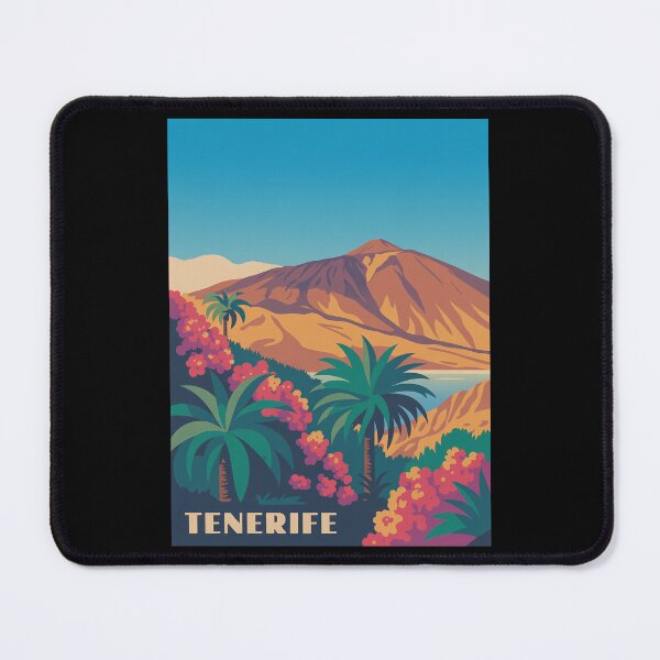 Item preview, Tenerife Spain Vintage Travel Poster Mount Teide Volcano designed and sold by MavtM.