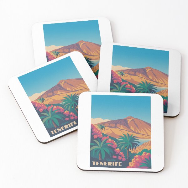 Item preview, Tenerife Spain Vintage Travel Poster Mount Teide Volcano designed and sold by MavtM.