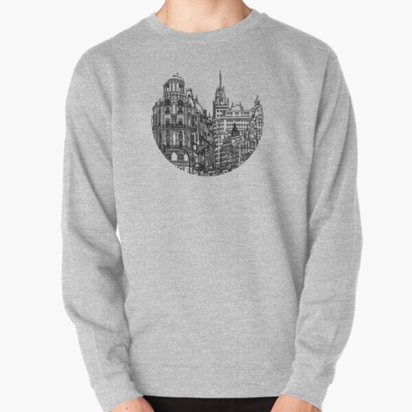 Madrid Line Drawing Pullover Sweatshirt