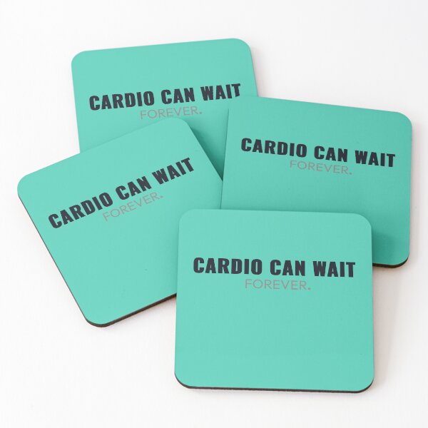 Item preview, Cardio Can Wait Forever – Minimal Gym Typography Design designed and sold by STYKD.