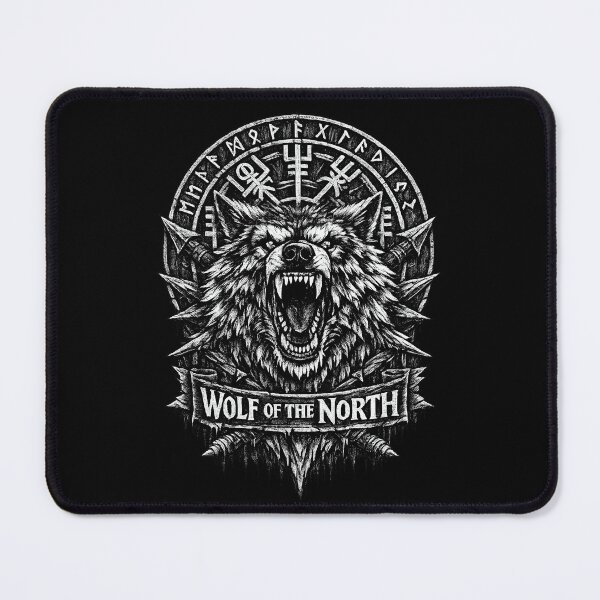 Item preview, Wolf of the North Viking Rune Emblem T-Shirt | Nordic Fenrir Warrior Design designed and sold by R3X .