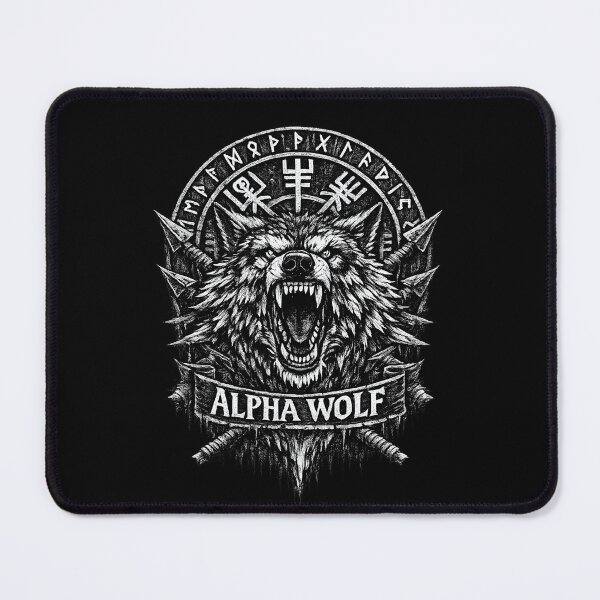 Item preview, Alpha Wolf Viking Rune Emblem T-Shirt | Nordic Fenrir Warrior Leader Design designed and sold by R3X .